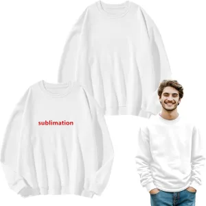 2 PCS Sublimation Sweatshirt Hoodies Blank Men White 100 Polyester Hoodie For Sublimation