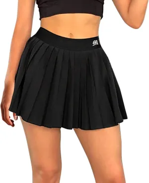 Holiday Skirt Solid Embroidered Letter Vintage Western High Waist Summer Pleated Mini Skirt Skorts Skirts for Women
