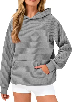 Hoodies For Teen Girls Long Sleeve Western Sweatshirts Knit Fall Sweaters Casual Solid Tunic Pullover With Pocket