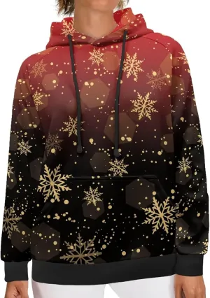 HUGS IDEA Hoodies for Women Cute Pullover Long Sleeve Sweatshirts with Kangaroo Pocket Hooded Tops Fall Winter Clothes