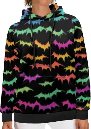 HUGS IDEA Hoodies for Women Cute Pullover Long Sleeve Sweatshirts with Kangaroo Pocket Hooded Tops Fall Winter Clothes