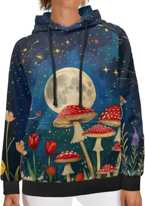 HUGS IDEA Hoodies for Women Cute Pullover Long Sleeve Sweatshirts with Kangaroo Pocket Hooded Tops Fall Winter Clothes