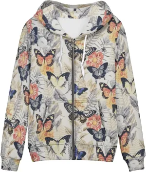 Irisjudy Women Sweatshirt Tops XS-5XL Island Tribal Sport Hoodies, Music Notes, Sunflowers Zip up Jackets Fall Pullovers