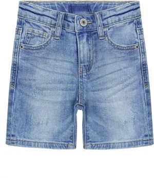 KIDSCOOL SPACE Baby Little Girls Boys Jeans Shorts,Ripped Letters Printed Cute Summer Denim Pants