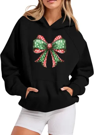 Oversized Hoodies for Women Raglan Long Sleeve Hooded Sweatshirt Print Y2k Cute Hoodie Fall Fashion 2024