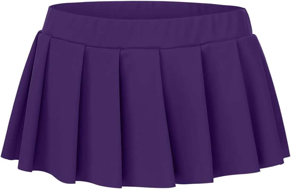Ruffle Skirt Summer Skirts Short Skirt Sexy Athletic Solid Low Waiste Pleated Dress Skirts for Women Trendy Summer