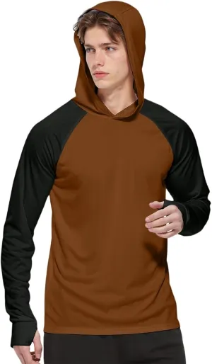 Sun Protection Shirt for Men Ice Silk Raglan Long Sleeve Lightweight Breathable Rash Guard SPF/UV Fishing Shirt